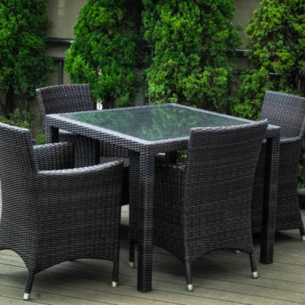 Dark Grey 4 Seater Set with Table